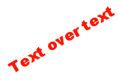Text over text